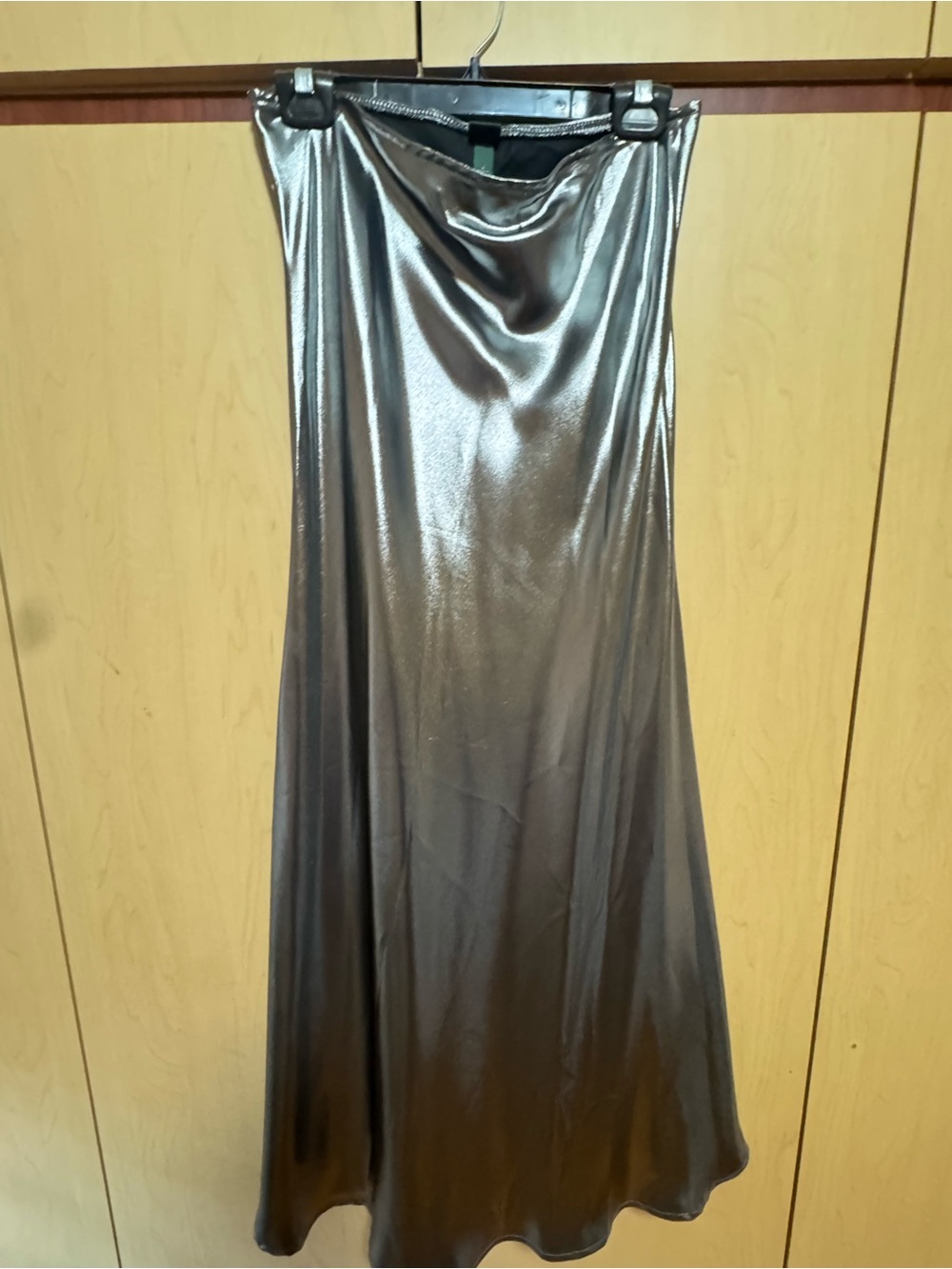 wild fable Metallic Silver slip skirt